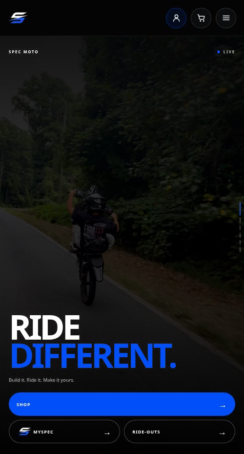 Spec Moto website preview